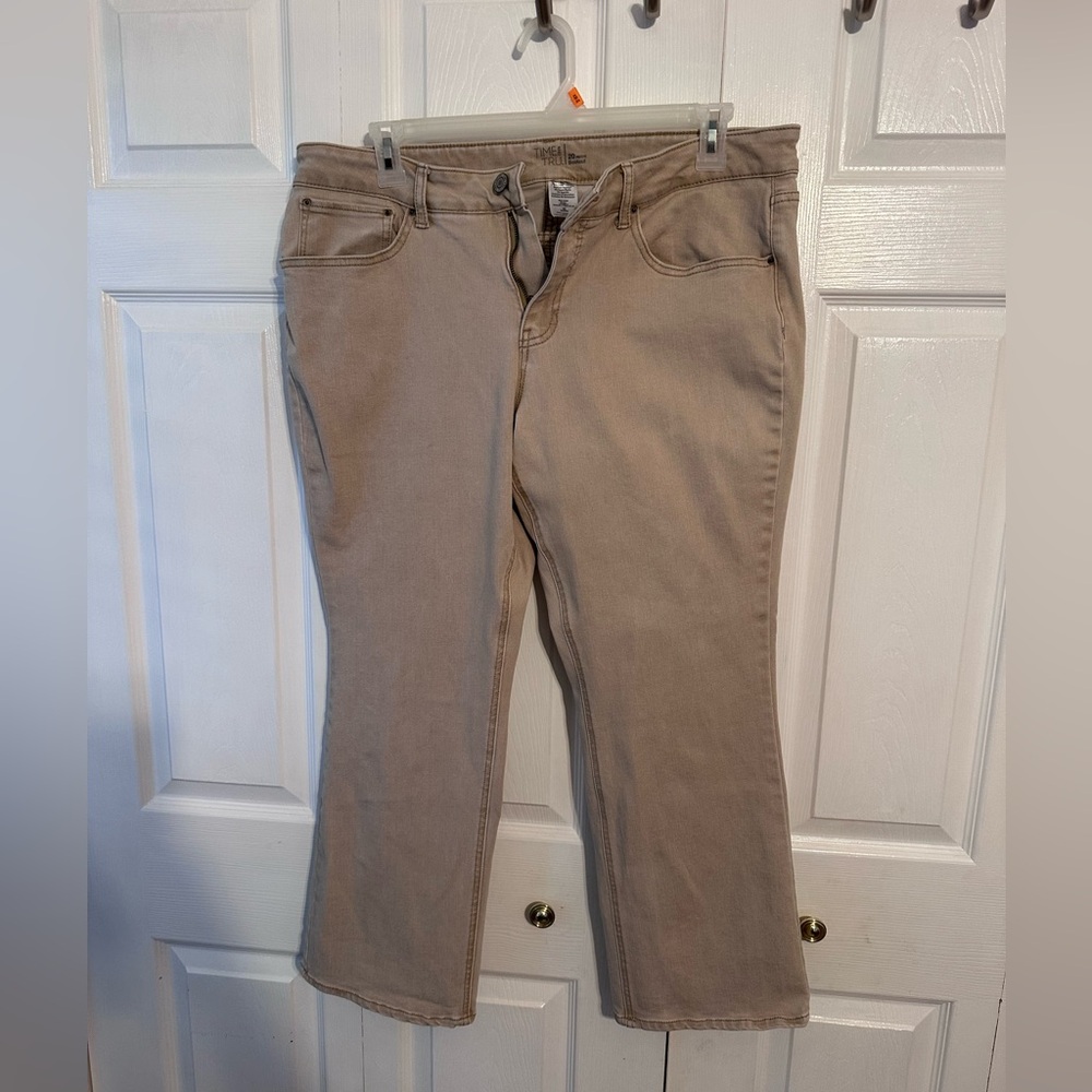 Time and tru khaki boot cut petite jeans -brand new wot